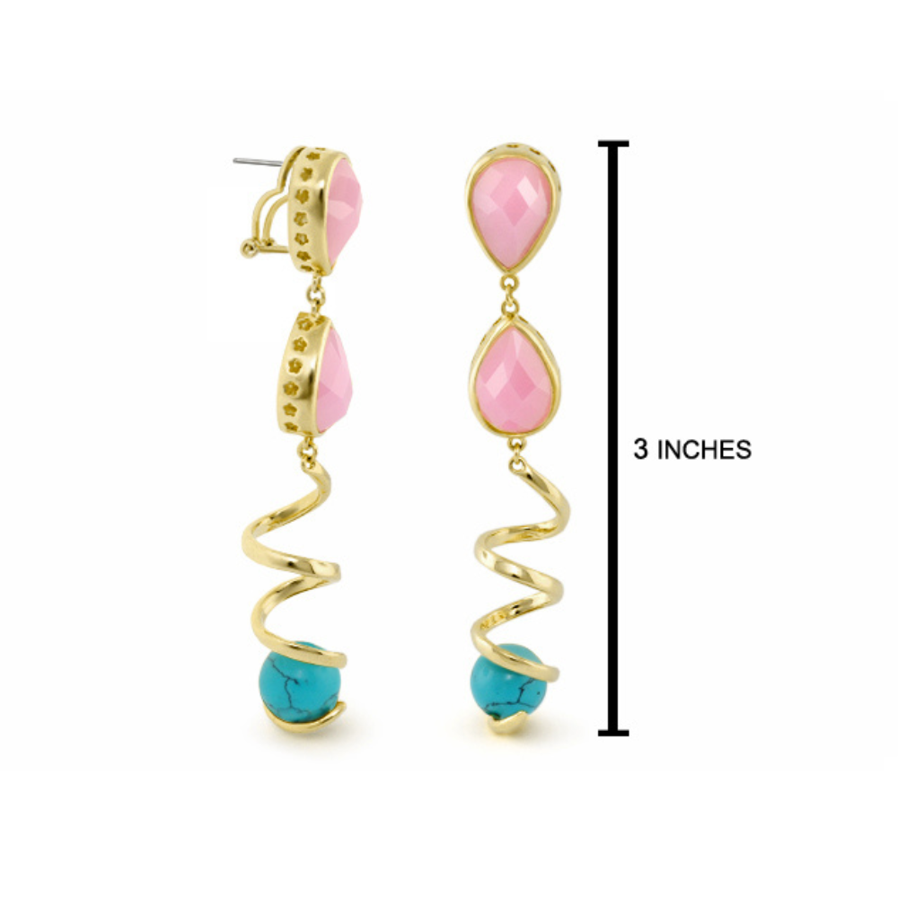 Orbital — Pink & Turquoise Spiral Drop
