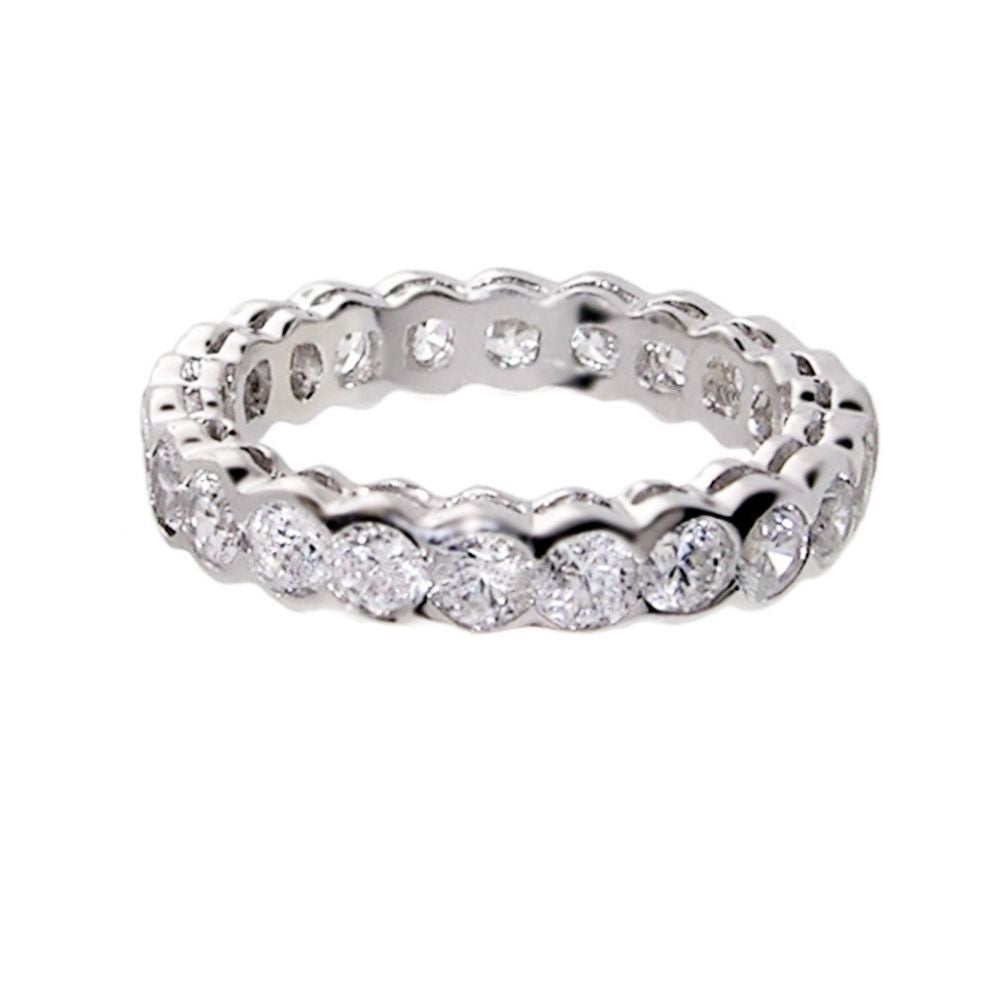 Pave Sterling Silver Eternity Ring