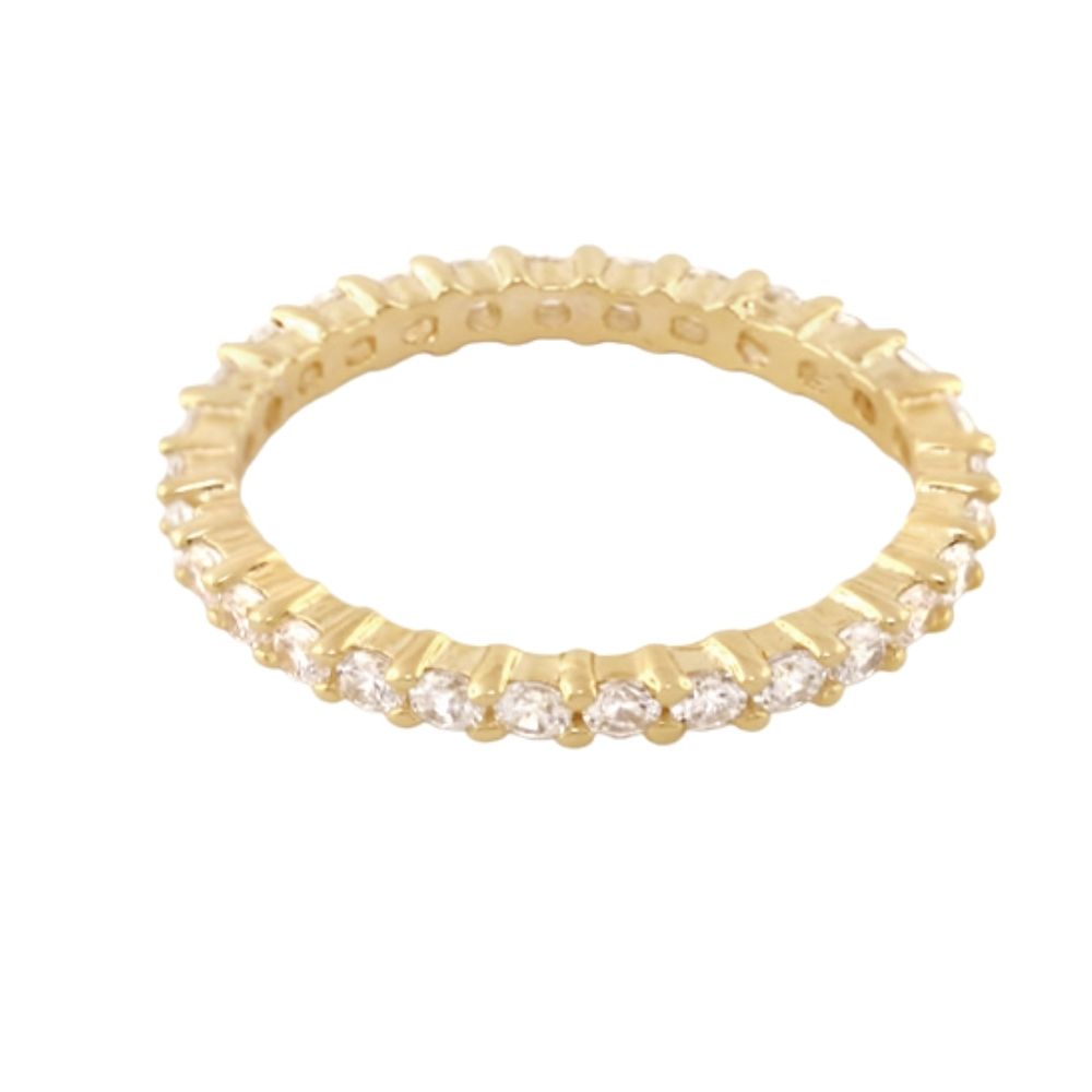 Pave Sterling Silver Eternity Ring