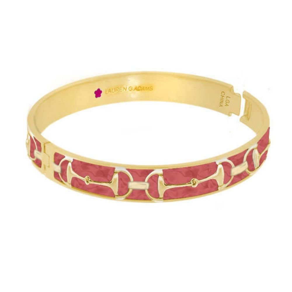 Equestrian Stirrup Bangle — Raspberry
