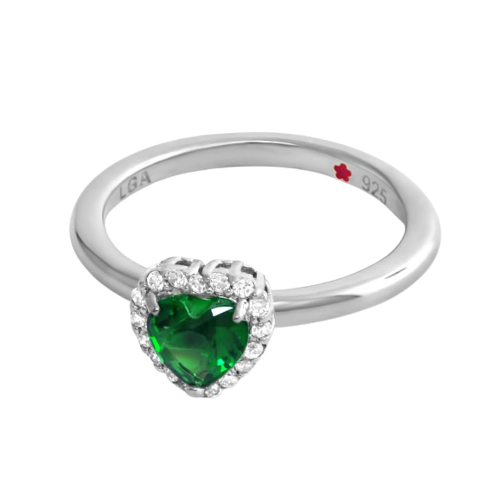 Layers of Love Stackable Ring — Heart Pavé Halo