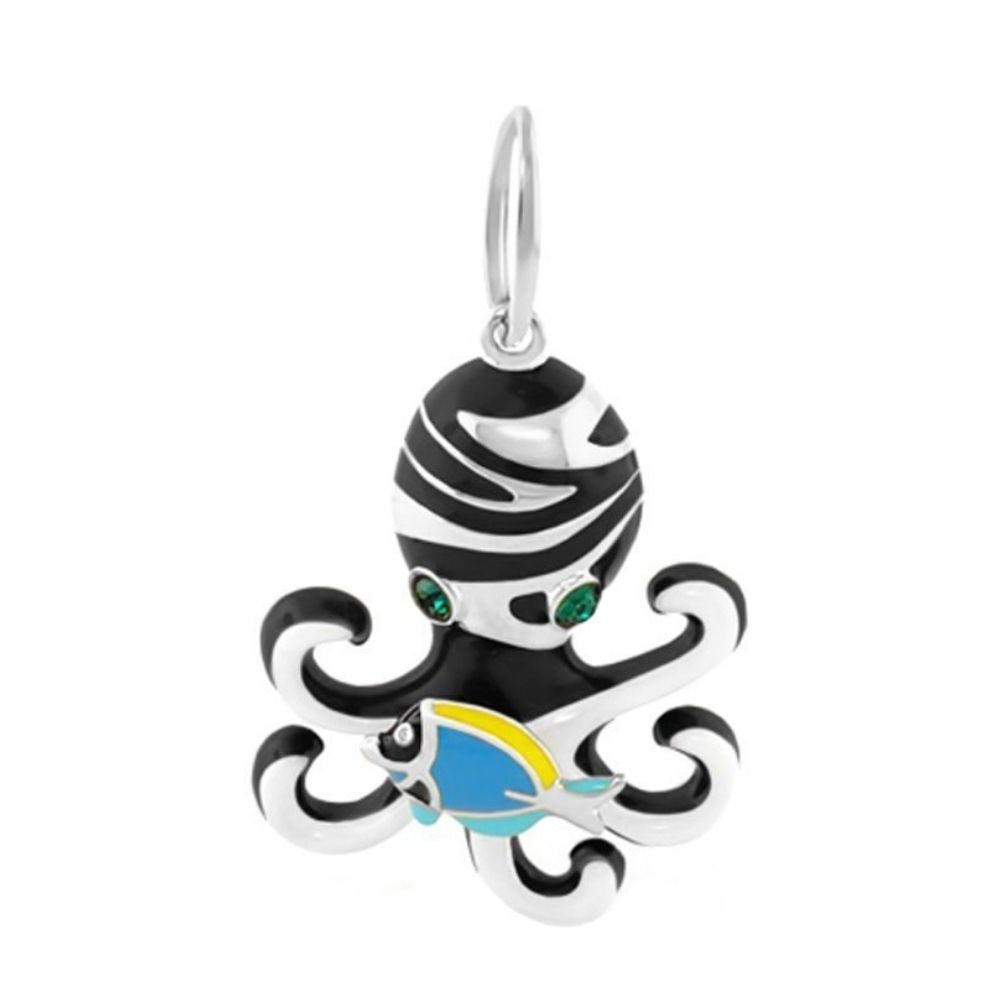 18K Gold Octopus Pendant