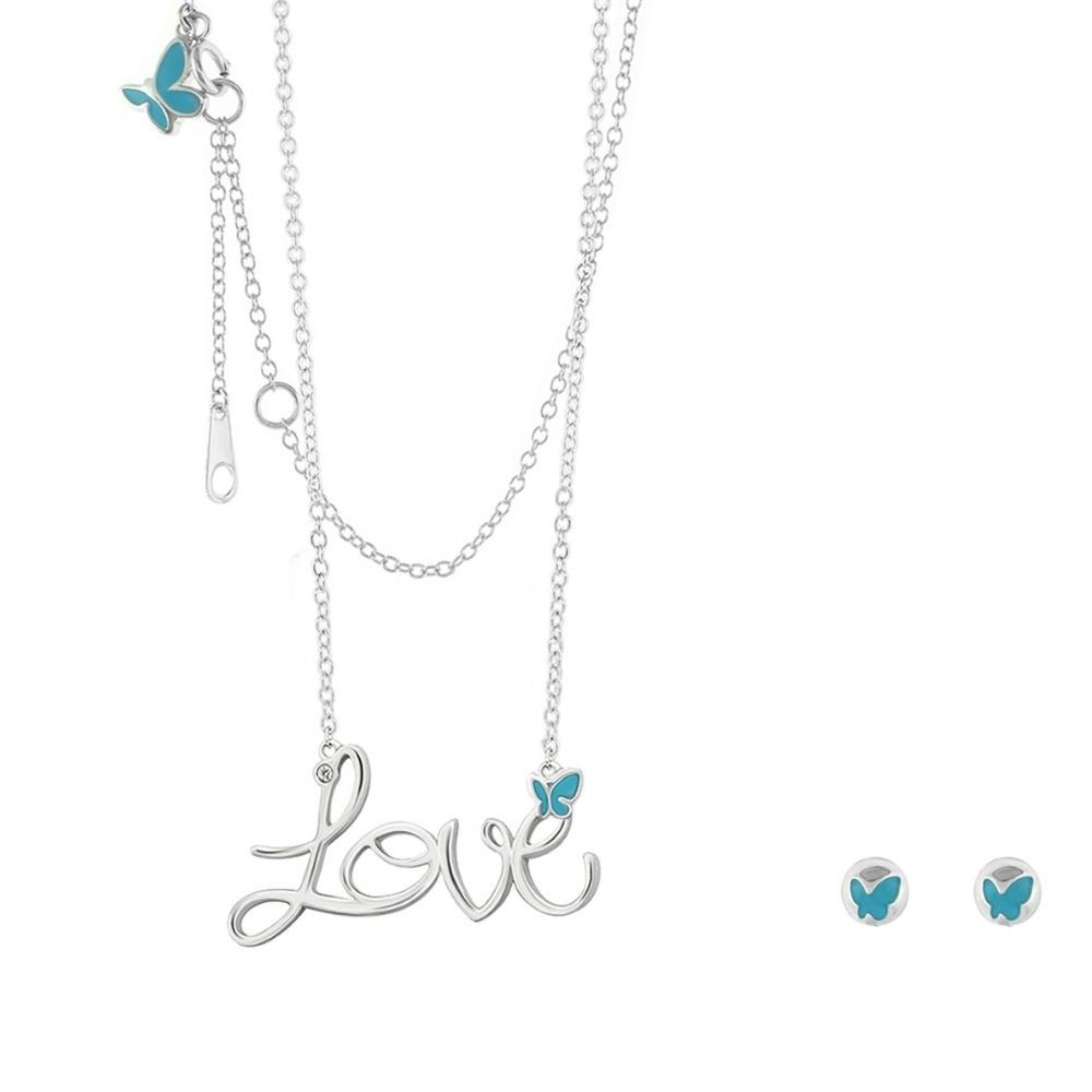 Sydney Leigh Love Necklace & Earrings Set