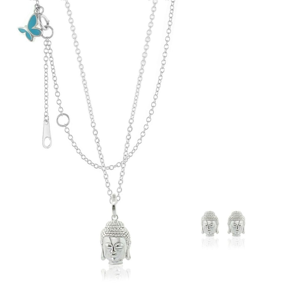 Sydney Leigh Buddha Necklace & Earring Set