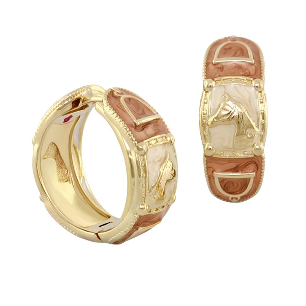 Equestrian Hoop Earrings