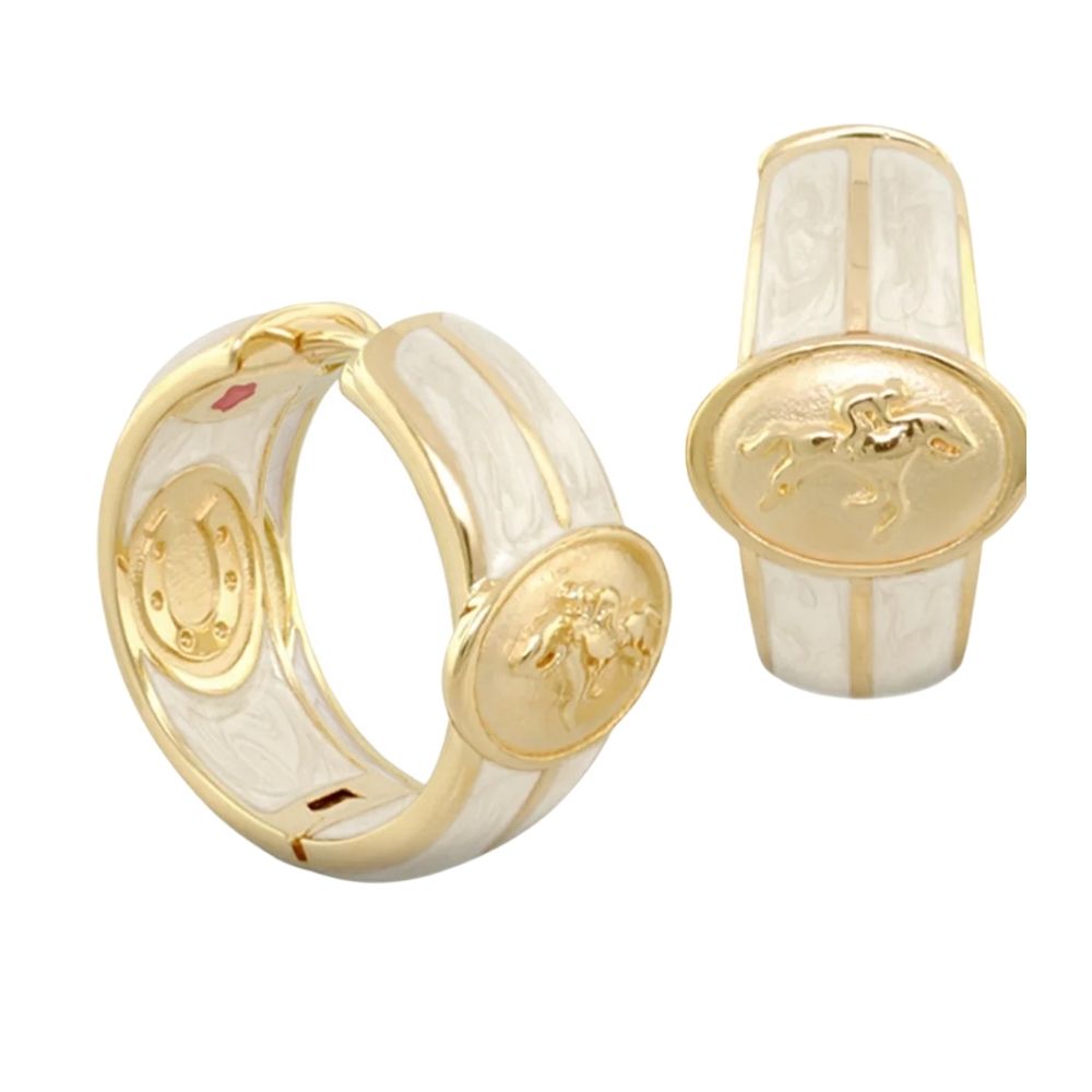 Equestrian Hoop Earrings