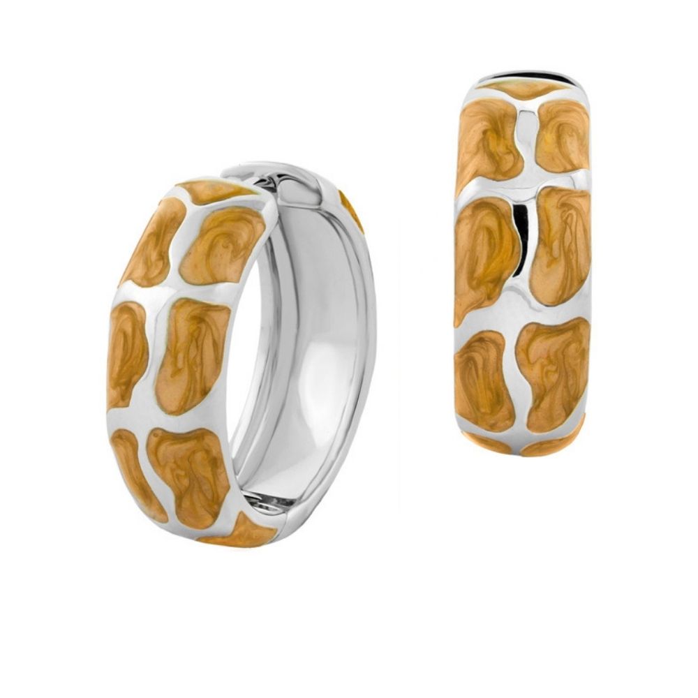 Puzzle Hoop Earrings