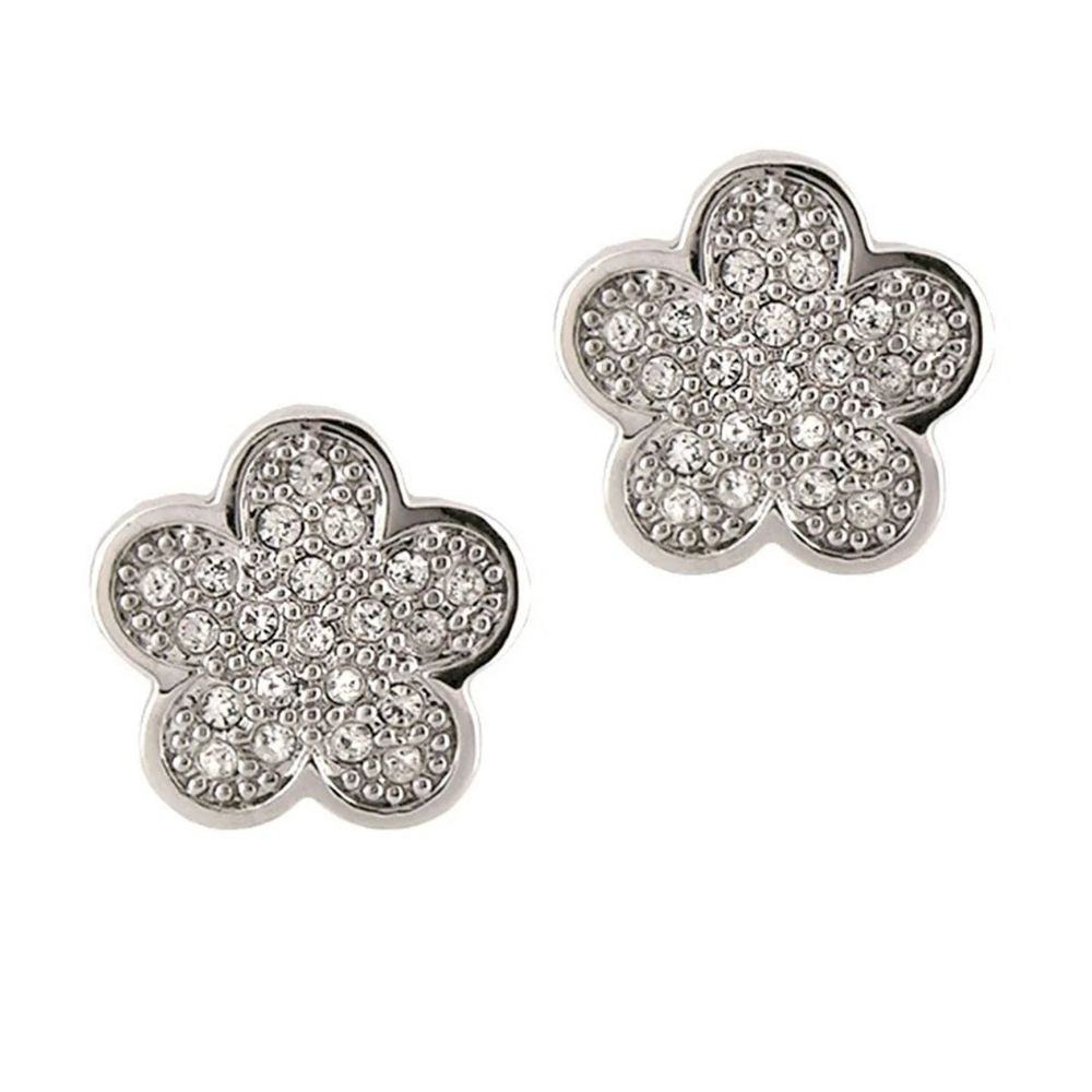 Daisy Love Earrings — Pavé Flower