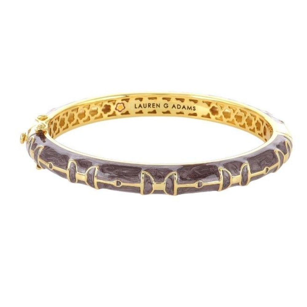 Equestrian Stirrup Bangle — Black