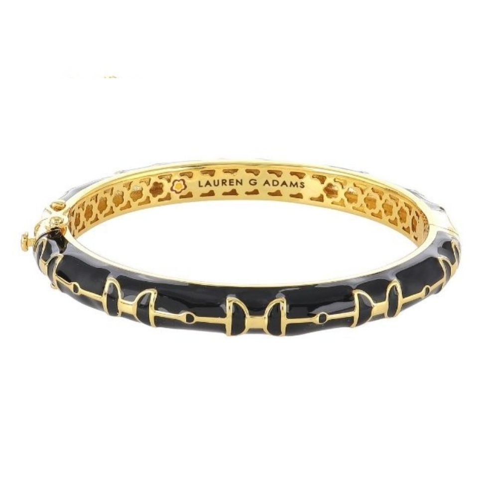 Equestrian Stirrup Bangle — Black