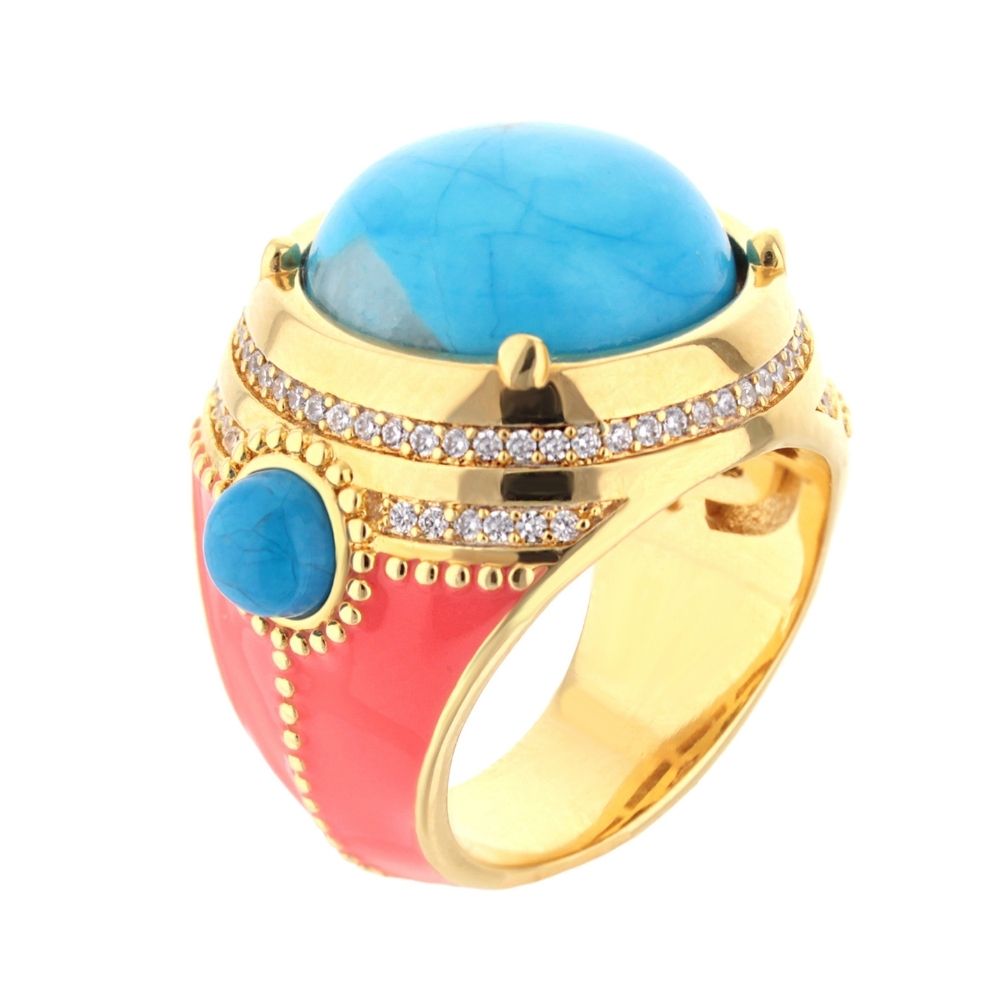 Pretty Little Things Ring — Pavé Halo Cabochon