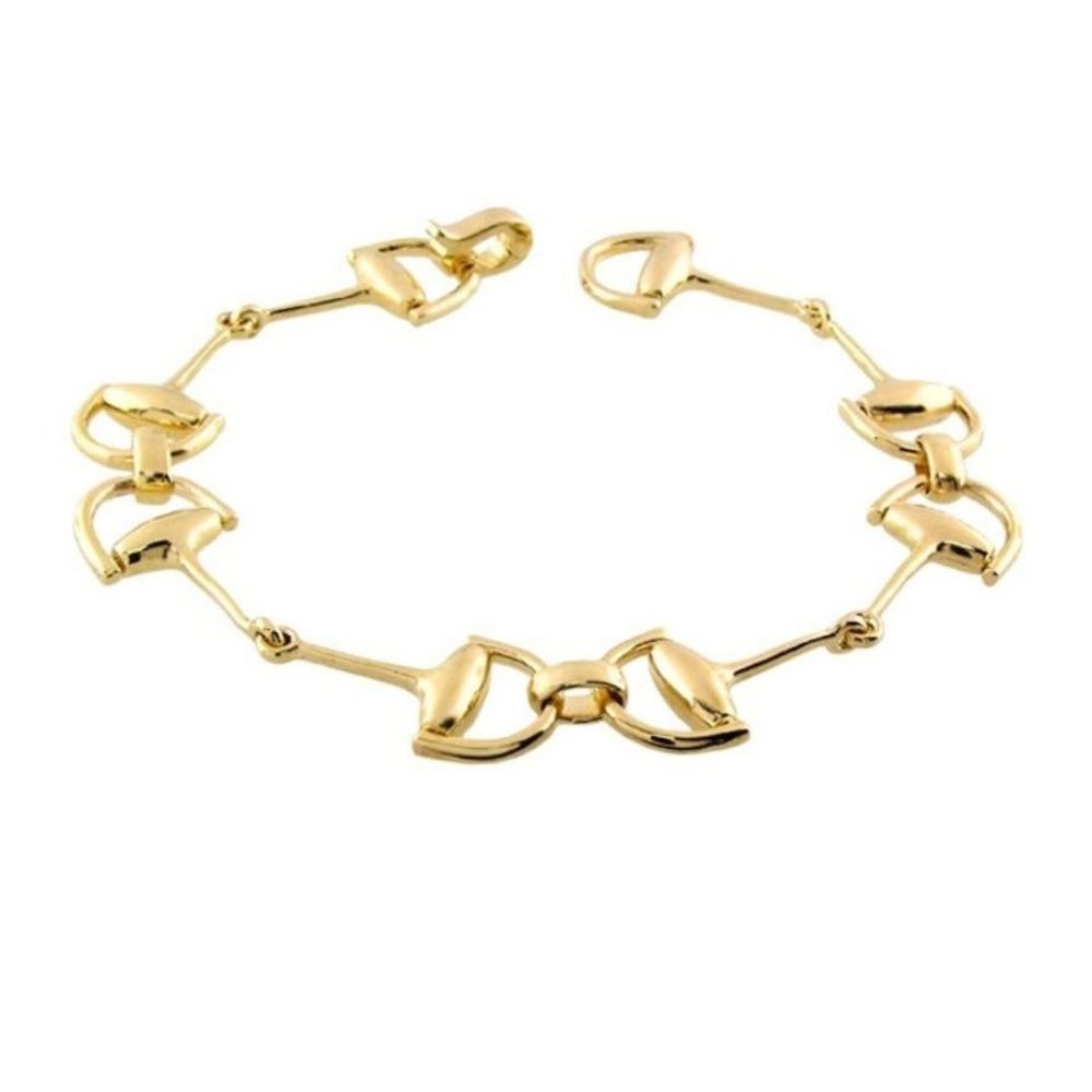 Equestrian Stirrup Bracelet — Slim Bar Link