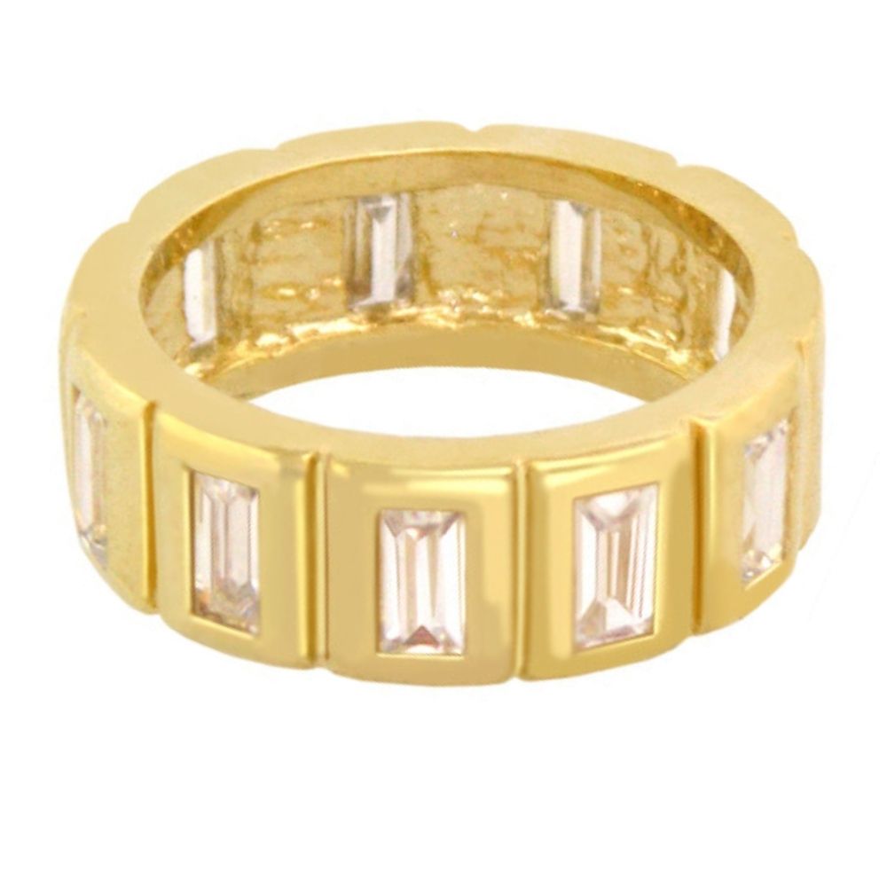 Glamour Pave Stackable Ring — Framed Baguette