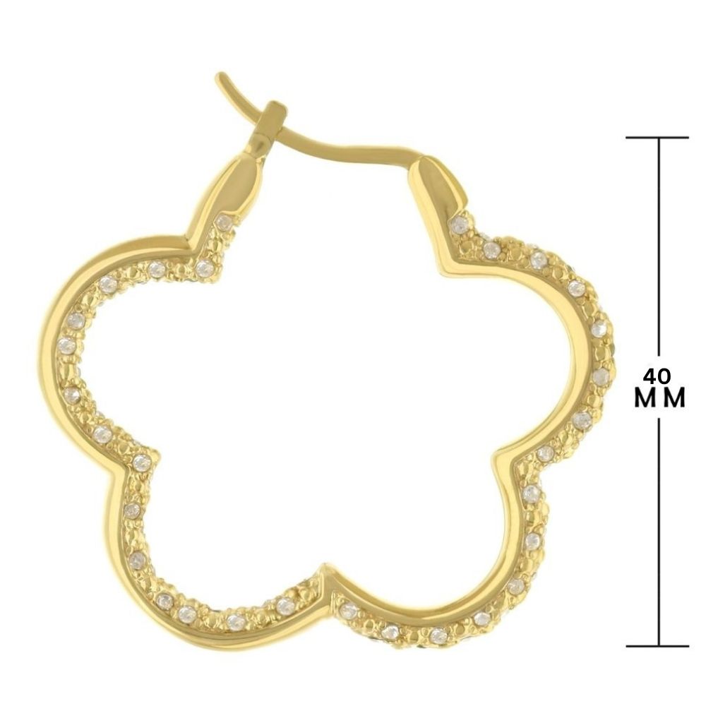 Daisy Pave Hoop Earrings — Polished Edge
