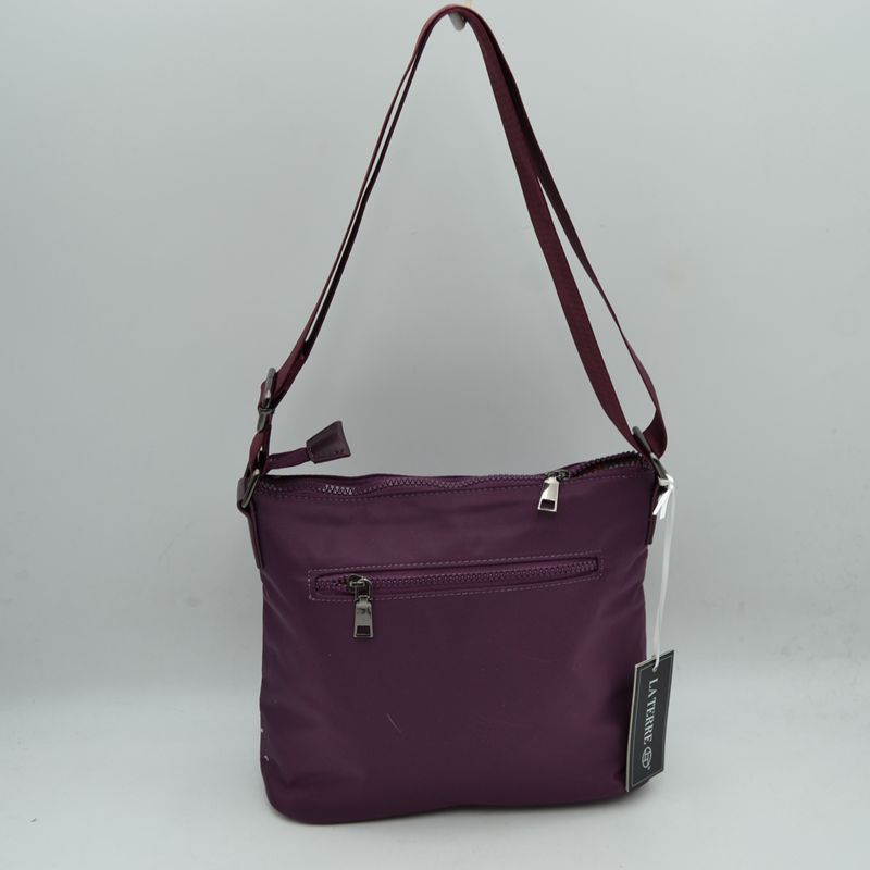 Quilted Crossbody Bag with Front Zipper Pockets and Adjustable Strap