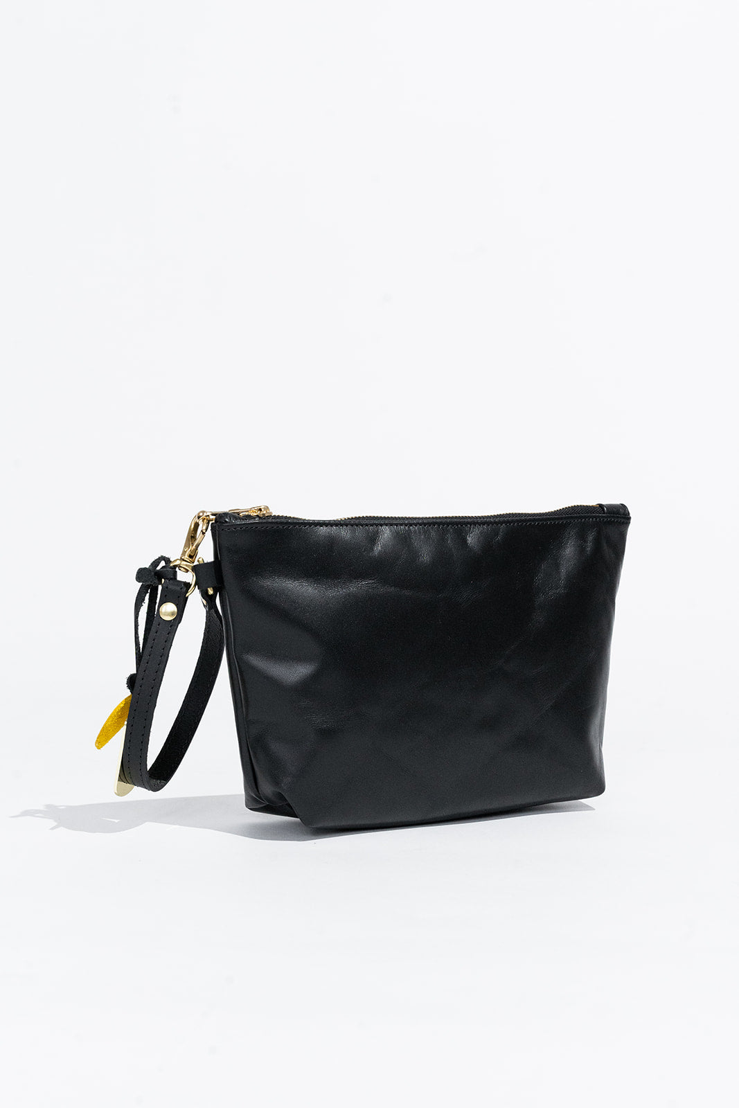 Naomi Zipper Clutch | Black Leather