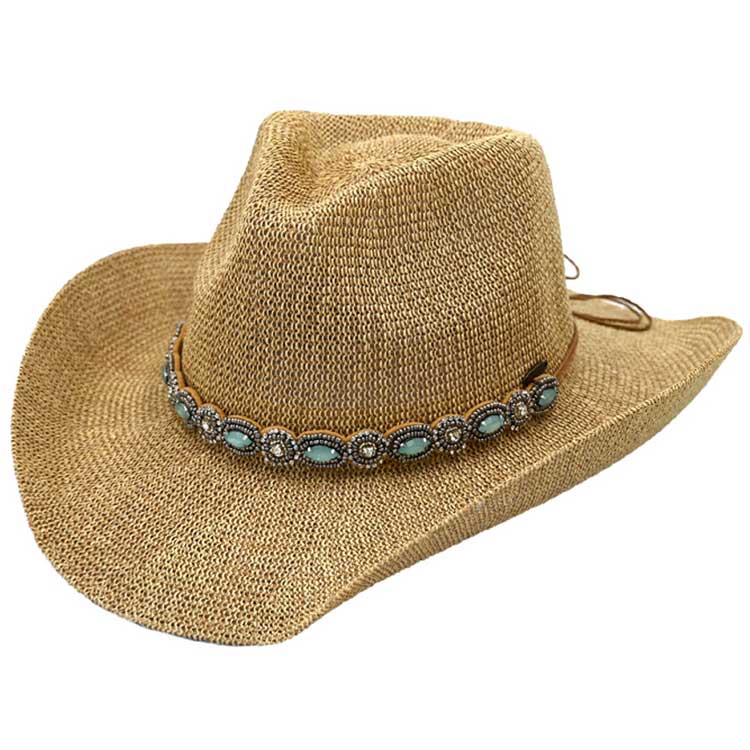 C.C Rhinestone Jewel Charm Trim Cowboy Hat