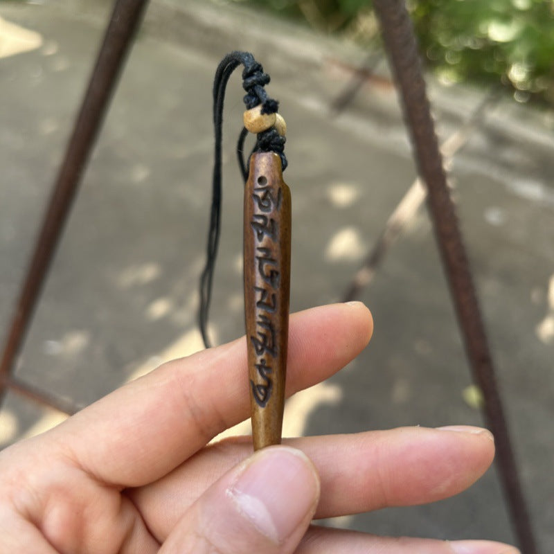 Nepal Yak Bone Hand Carved Six Pendant