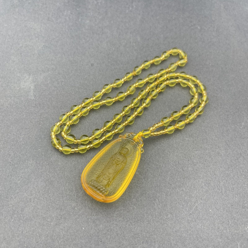 Women's & Men's Knot Ancient French Glaze Buddha Amitabha Pendants