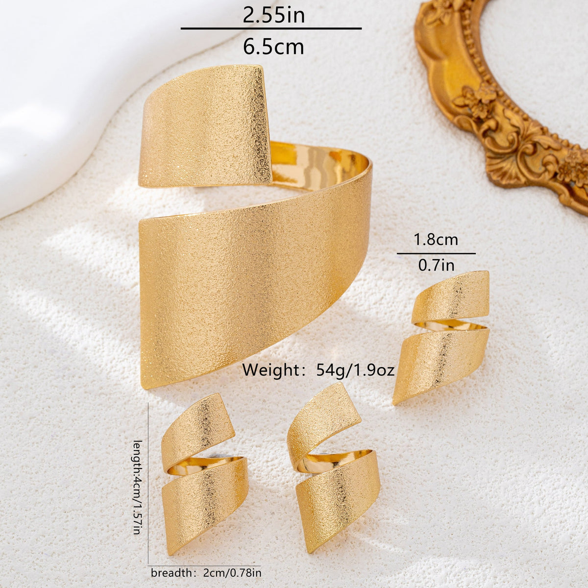 Cool Style Simple Metal Geometry Glossy Bracelet