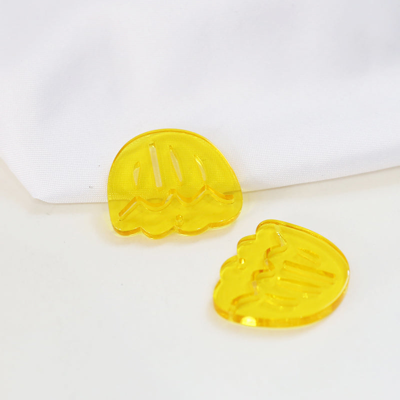 Illustration Line Tulip Flower Leaf Acrylic Handmade Earrings