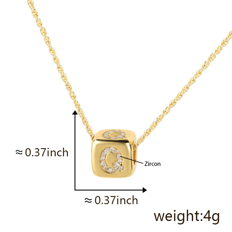 Clavicle Chain Three-dimensional English Letter Does Not Pendants