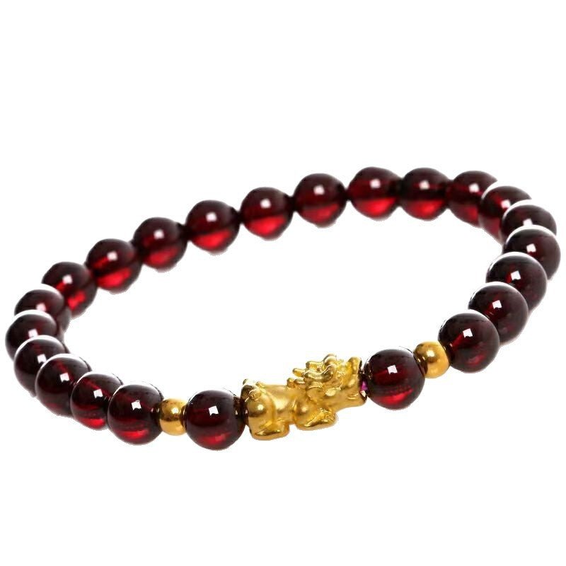 Imitation Garnet Fashion Trend Stylish Graceful Simple Gift Bracelet