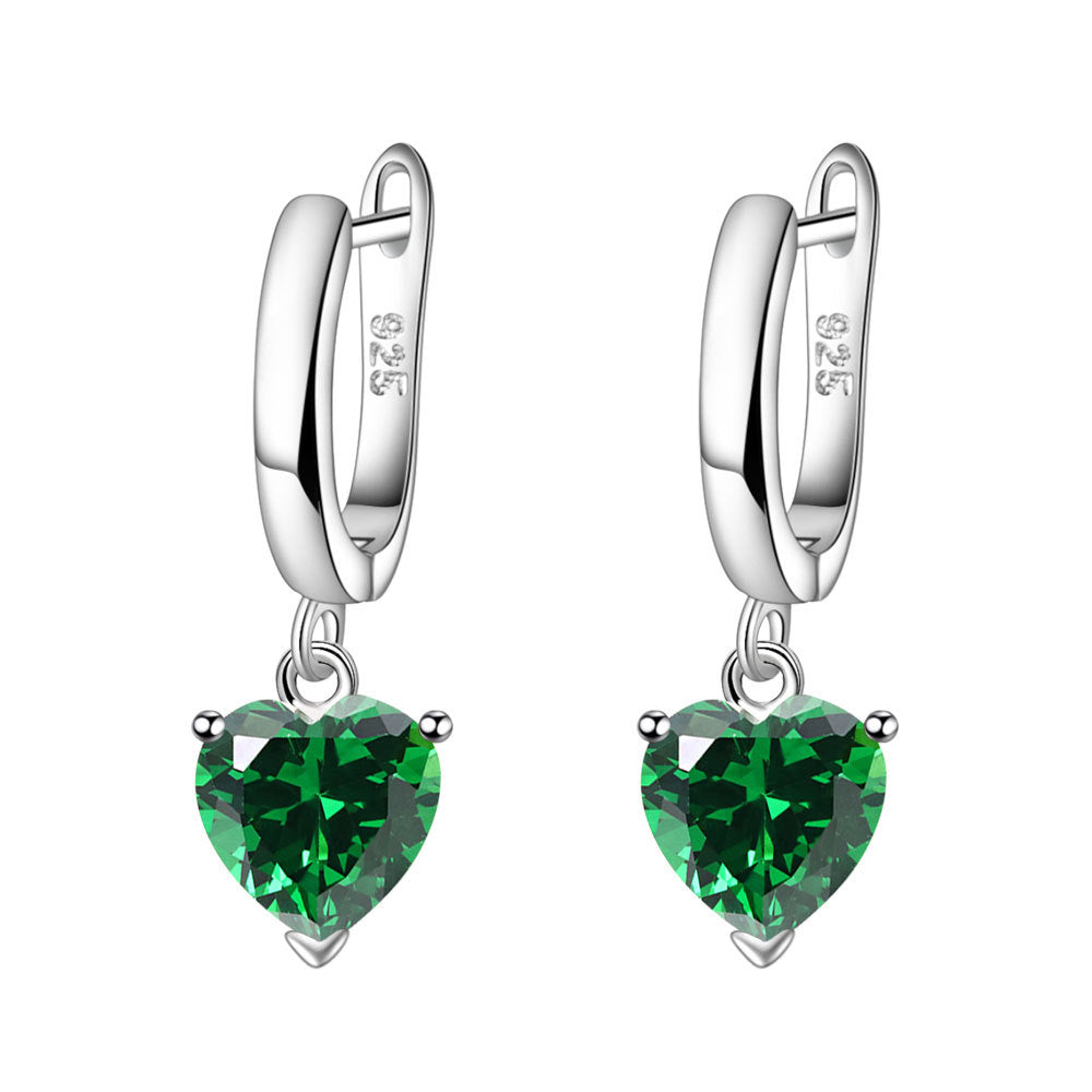 Love Female Personality Creative Open-end Zircon Heart-shaped Jewelry Set