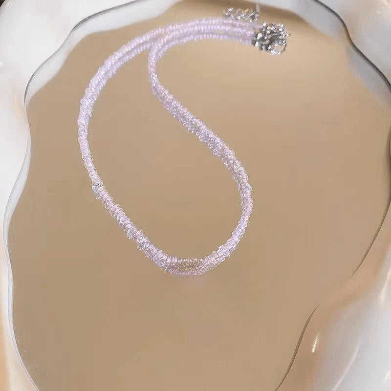 Women's Small Beads Beaded Girly Style Rainbow Necklaces