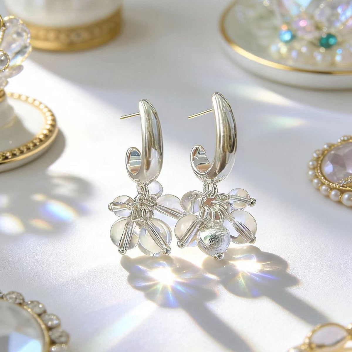 Women's Crystal Grape Cluster Light Luxury Fashion Ear Rings