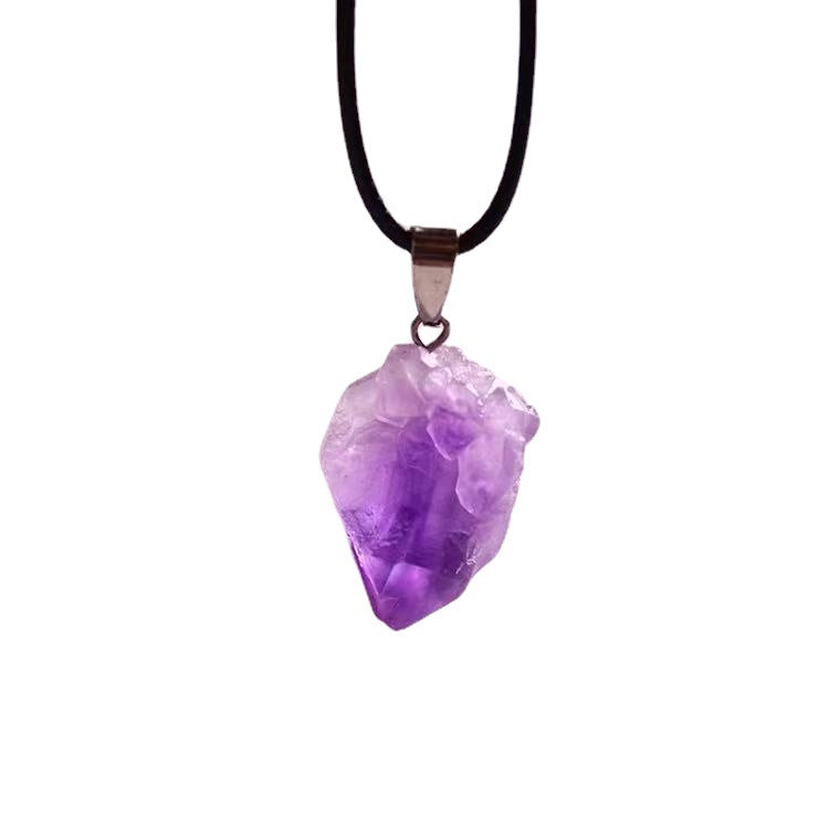 Women's Amethyst Stone Low Price Teeth Rough Pendant