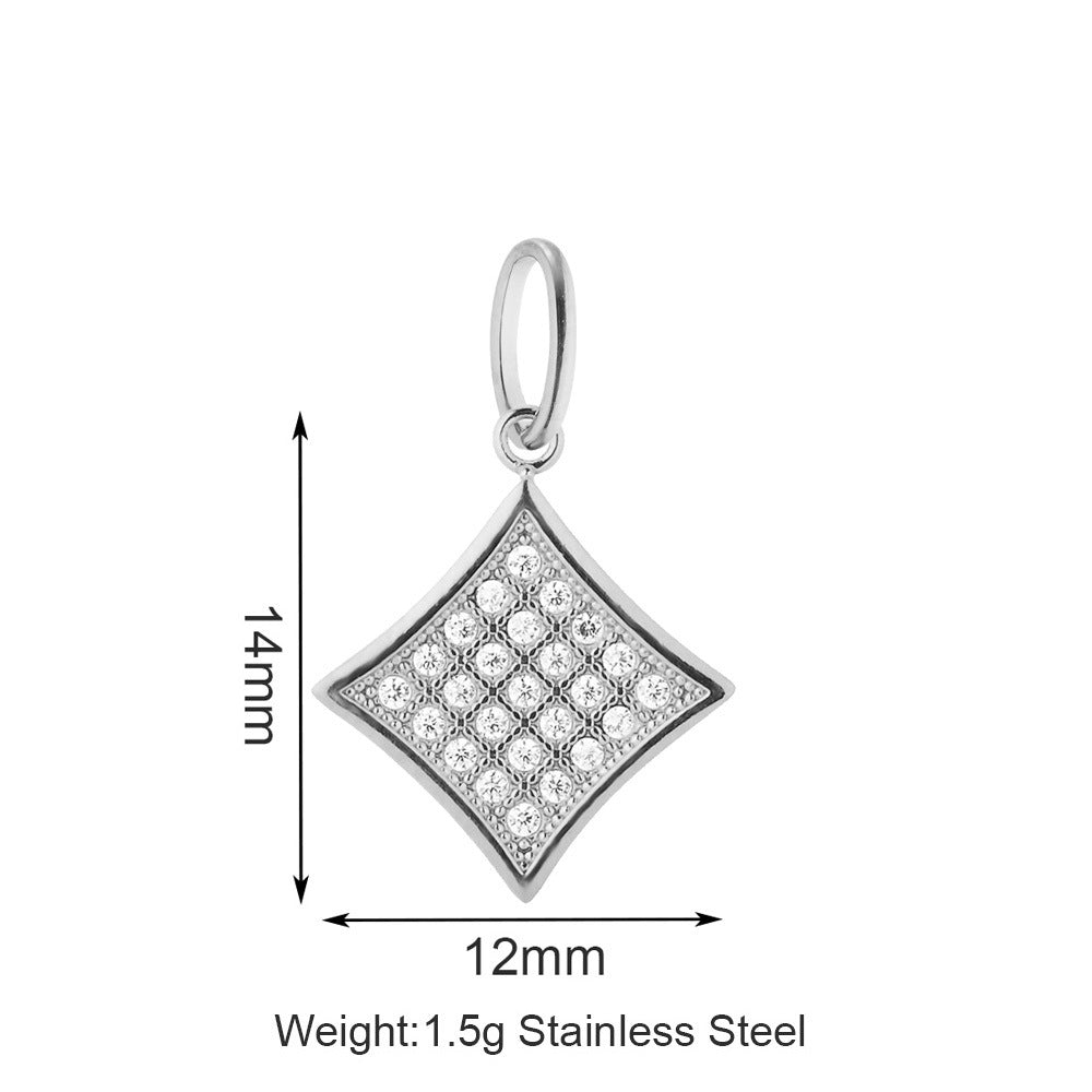 Vacuum Plating White Zirconium Four-leaf Clover Purse More Than Asterism Pendant