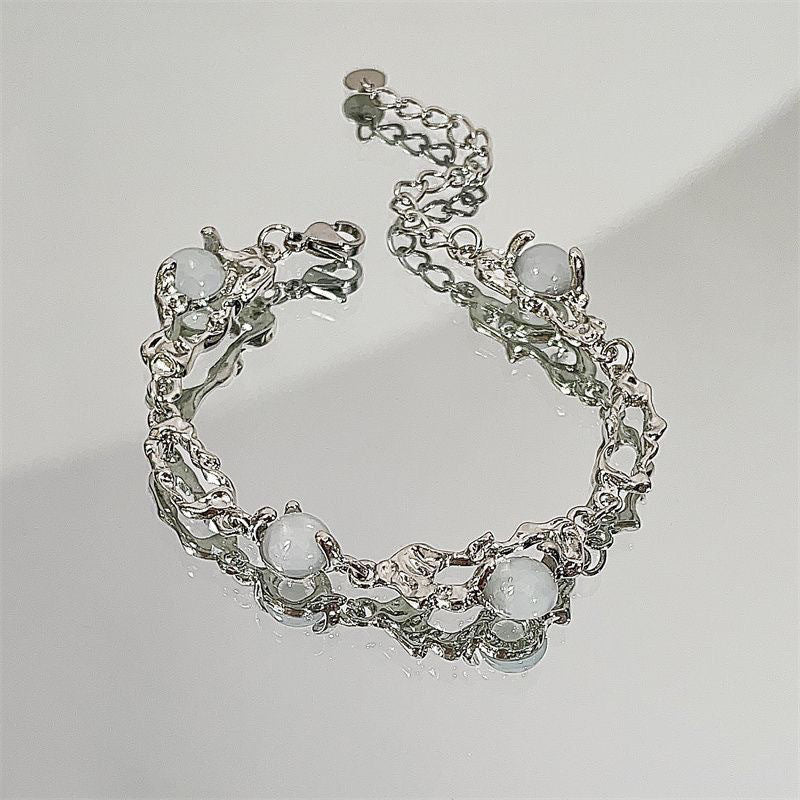 Moonlight Forest High Sense Moonstone Female Cold Wind Design Bracelet