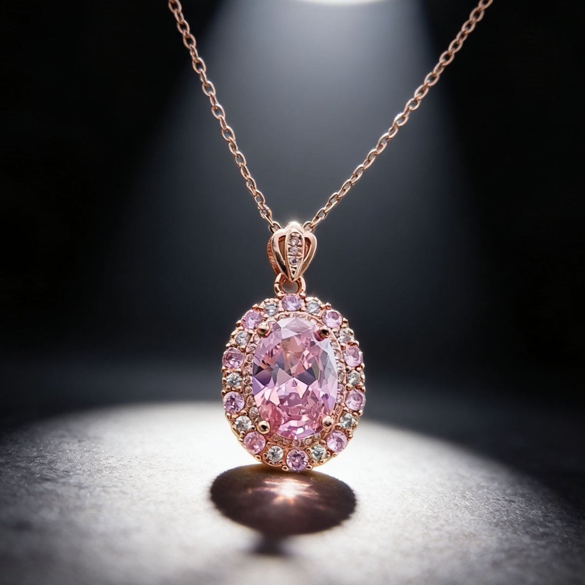 Women's Luxury Pink Diamond Argyle Big For With Colored Jewelry Set