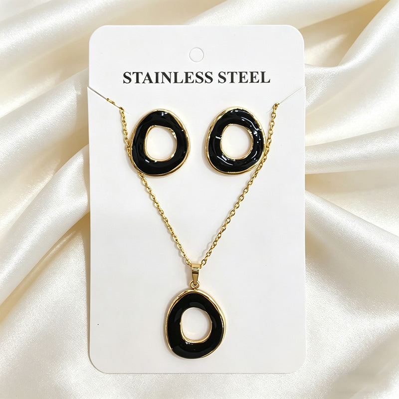 Stainless Steel Enamel Titanium Fashion Personality Necklaces