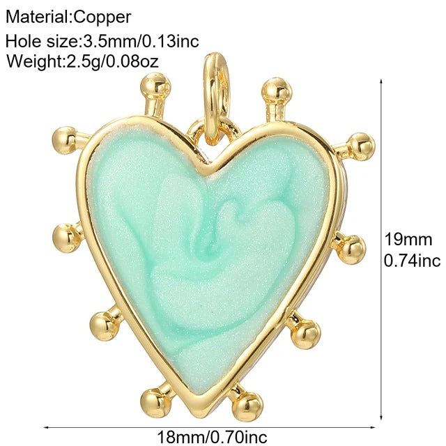 New Millennium Bohemian Heart-shaped Copper Universal Pendants