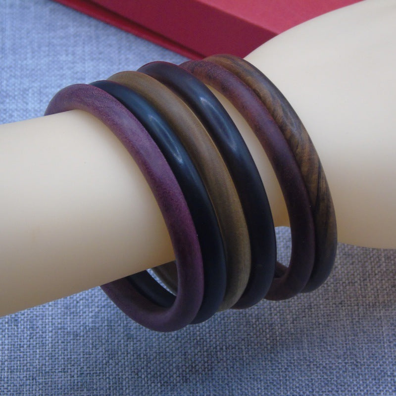 Women's & Men's Extra Fine Purple Sandalwood Wooden Polished Bracelet