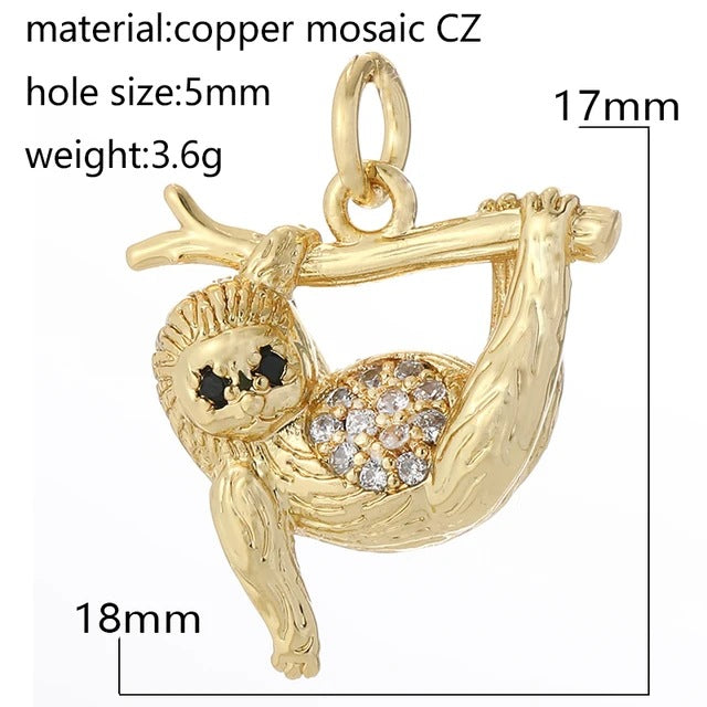 Cherry Bee Copper Animal Plant Golden Pendant