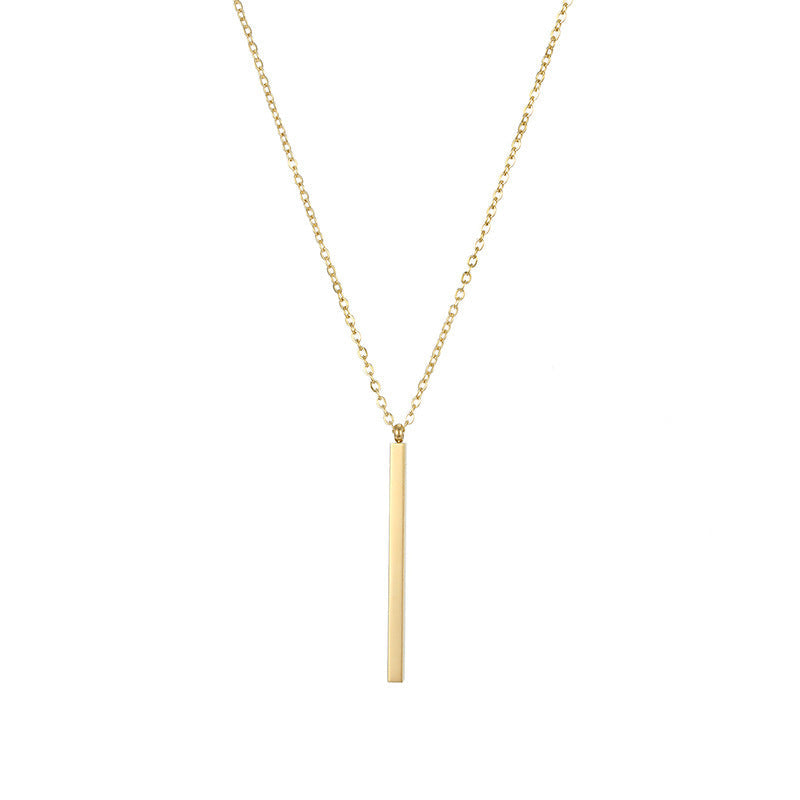 Fashion Stainless Steel Gold-plated Geometric Rectangular Pendants