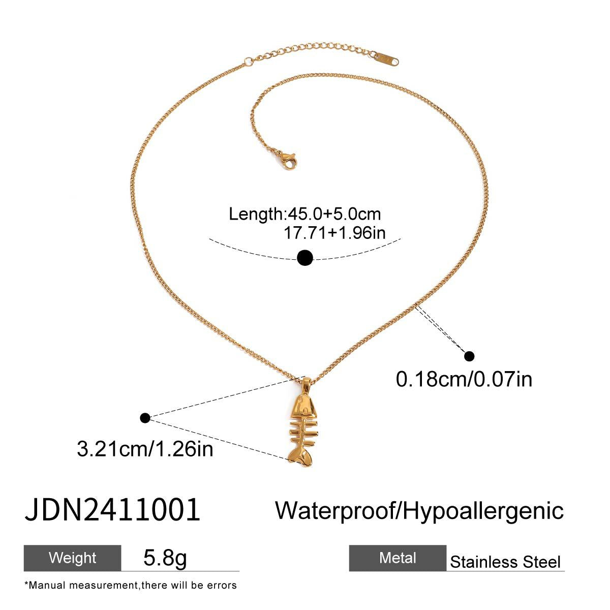 Titanium Steel Fish Light Luxury Minority Clavicle Chain Necklace