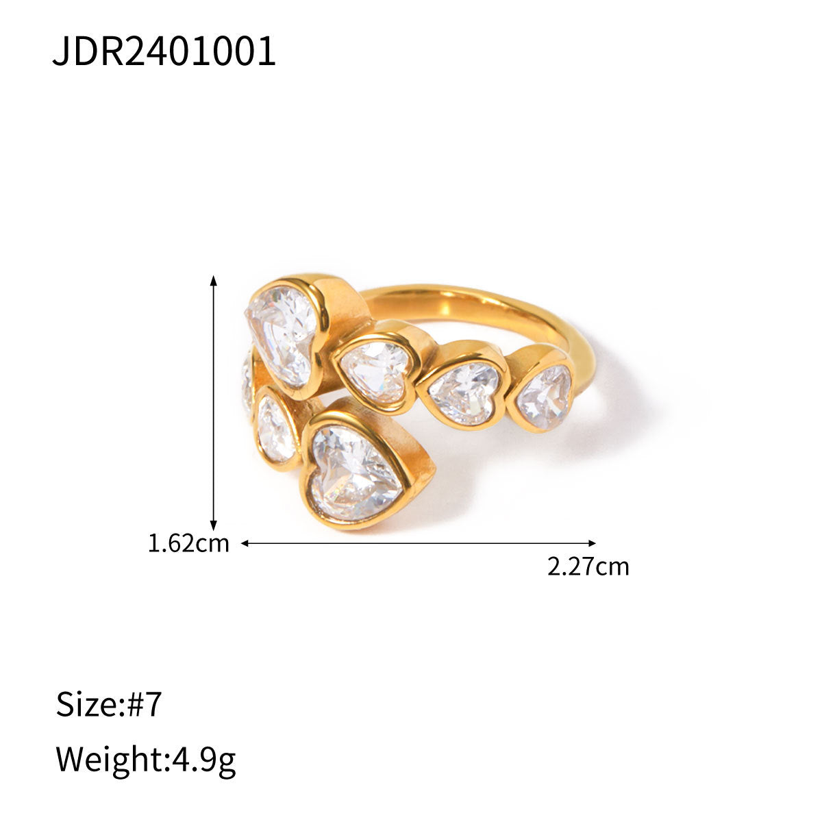 Titanium Steel Zircon Niche High-grade Imitation Diamond Can't Stop Color Rings