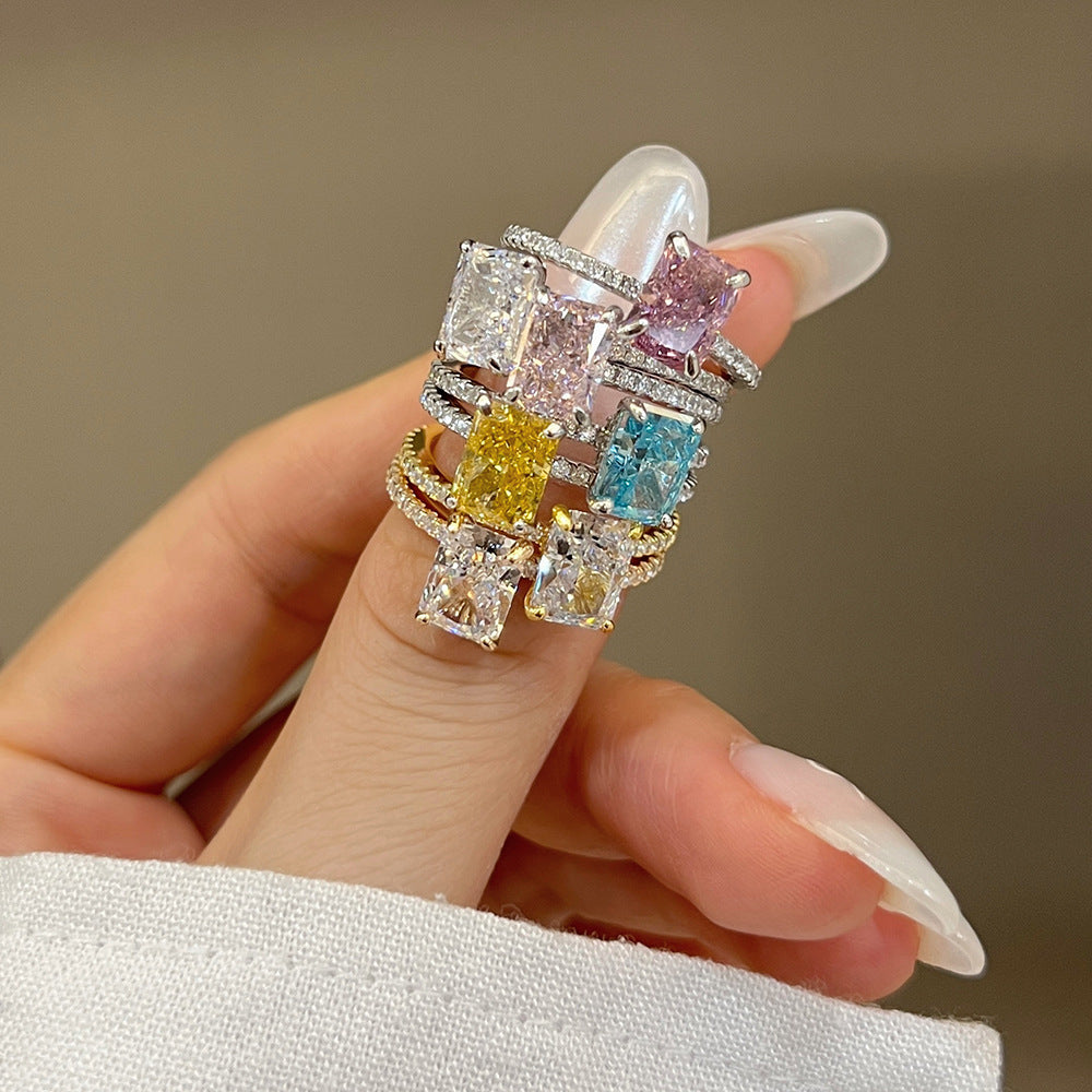 Sier Female Special Interest Light Luxury Rings