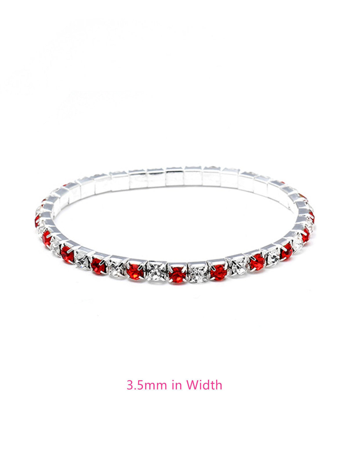 Rhinestone Stretch Bridal Korean Single Row Bracelet