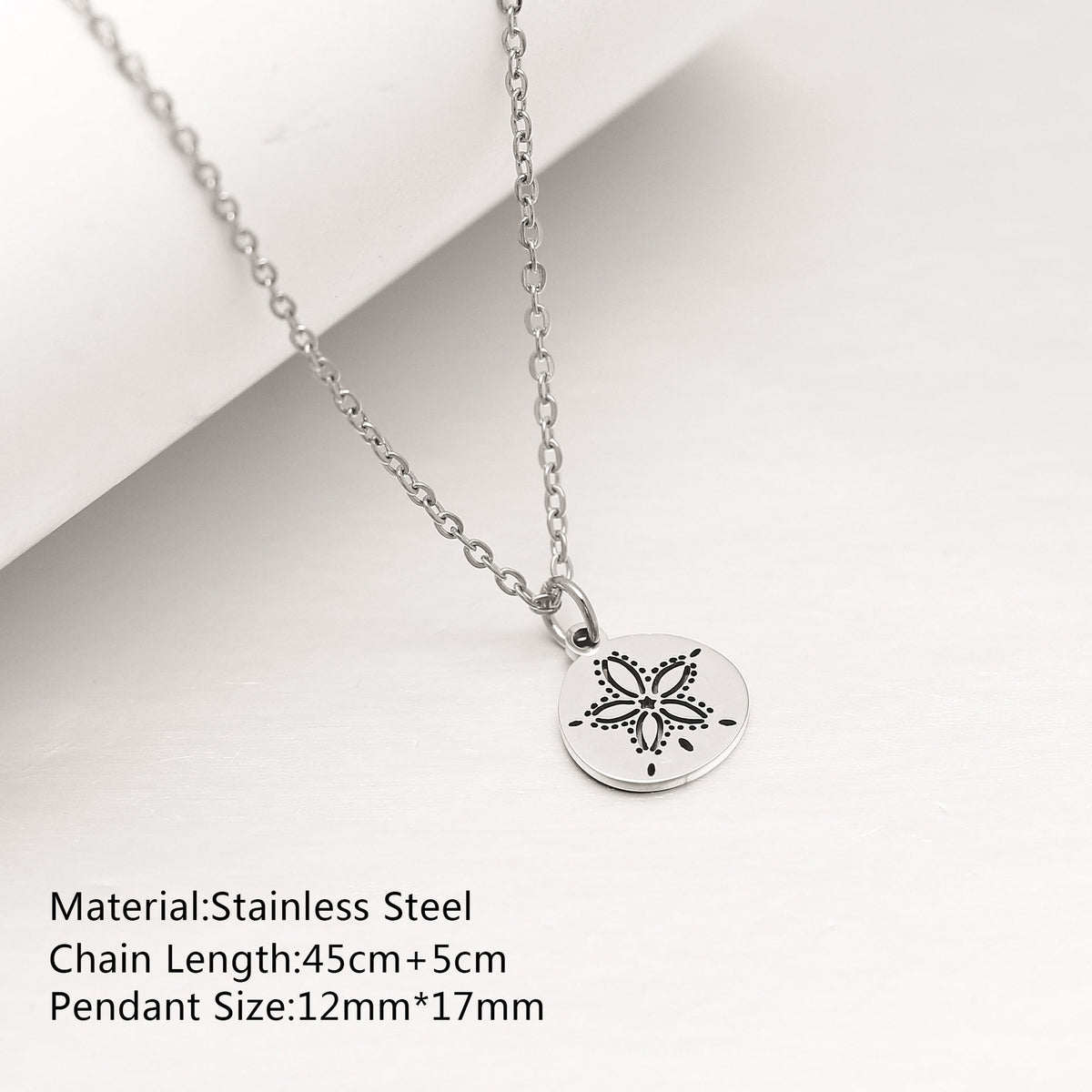 Women's Steel Simple Butterfly Clover Lucky Lotus Mushroom Clavicle Chain Color Necklace