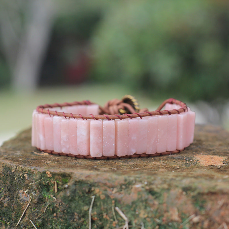 Bohemian Style Natural Stone Lan Di Royal Vintage Hand-woven Bracelet