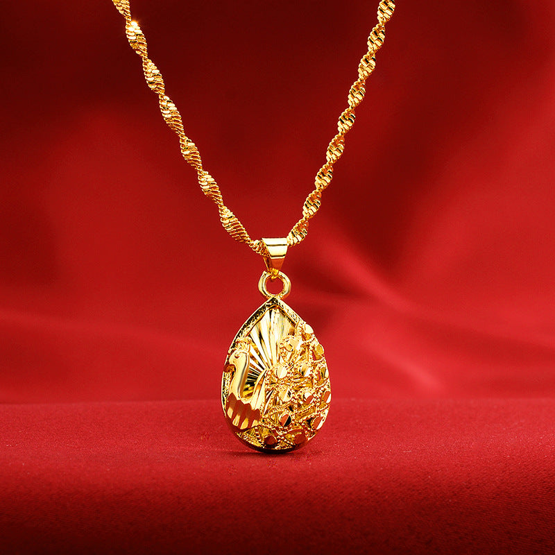 Women's Style Gold Shop Alluvial Love Abacus Lucky Bag Necklaces