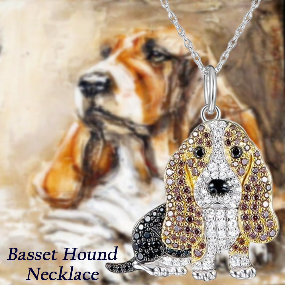 Hound Exquisite Zinc Alloy Die-cast Cartoon Necklace