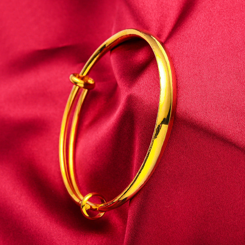 Women's Round Stem Imitation Gold Vietnam Placer Glossy Bracelet