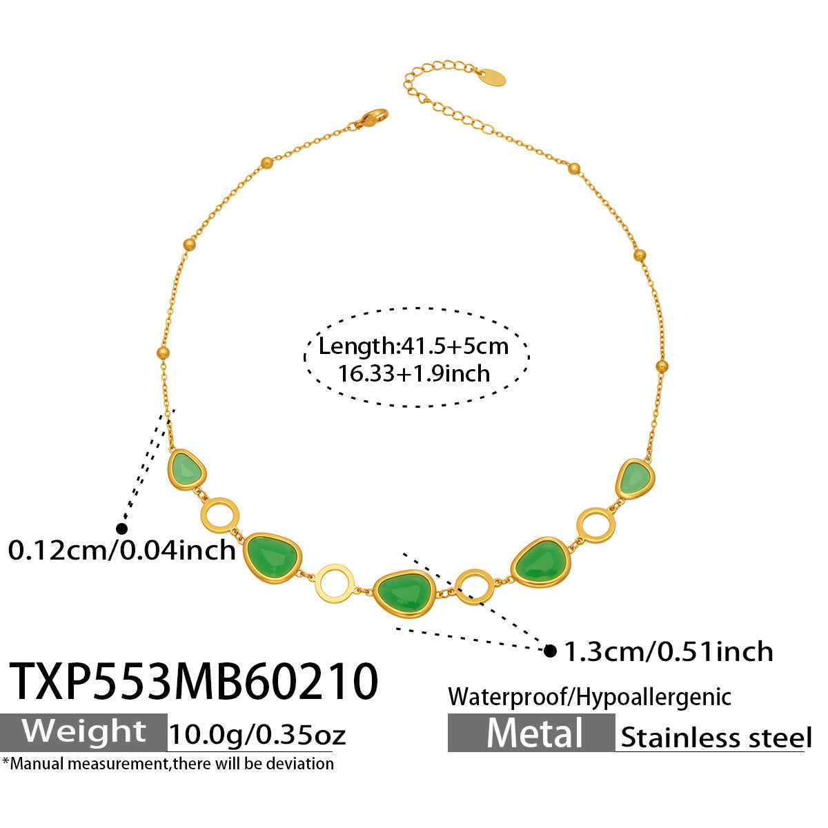 Li Light Luxury Oval Opal Stainless Steel Jewelry Set