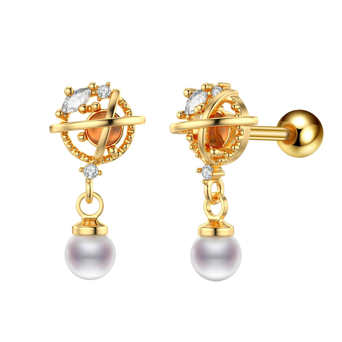 Ear Bone Female Needle Screw Twist Rings